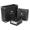 Black gift box set with large, medium handbag, square small gift box, golden heart-shaped lock Be liked Item Picture